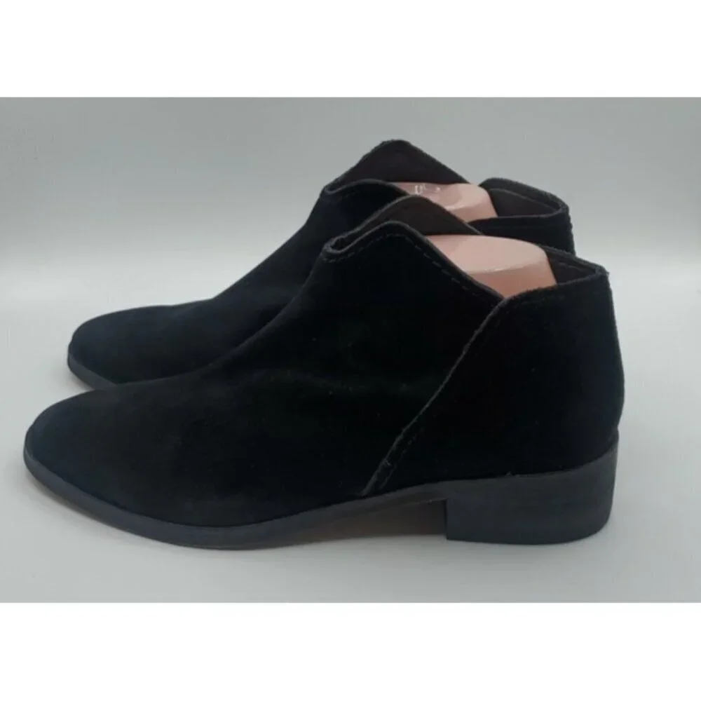Dolce Vita Boots Trist Black Suede Ankle Slip On Booties Size 10